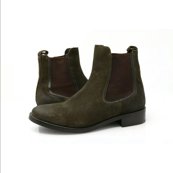 dark olive chelsea boots